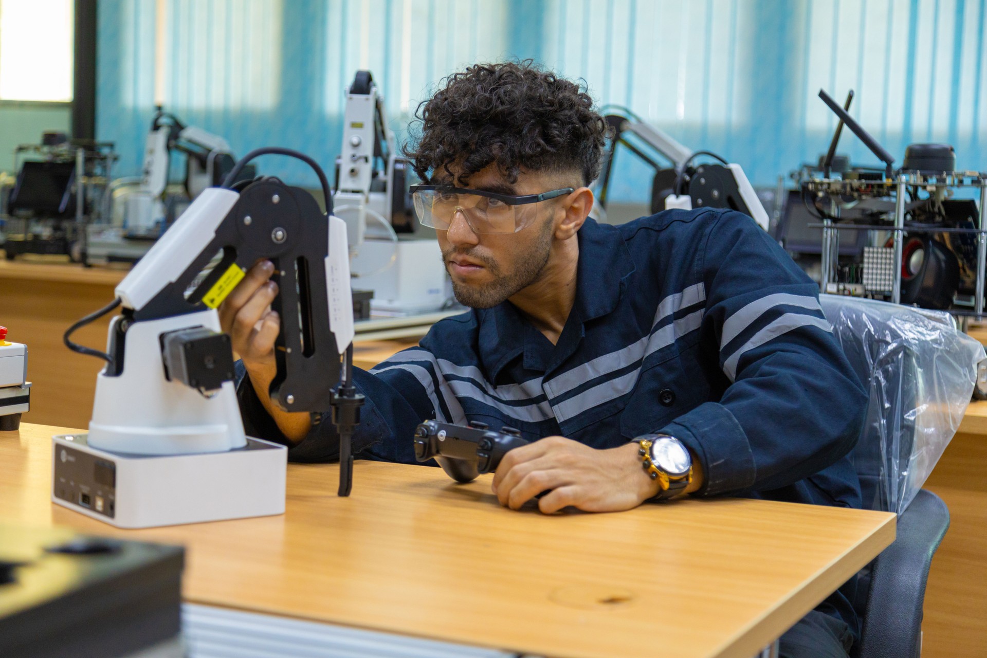 Robot engineers invent robots of the future that can replace humans.