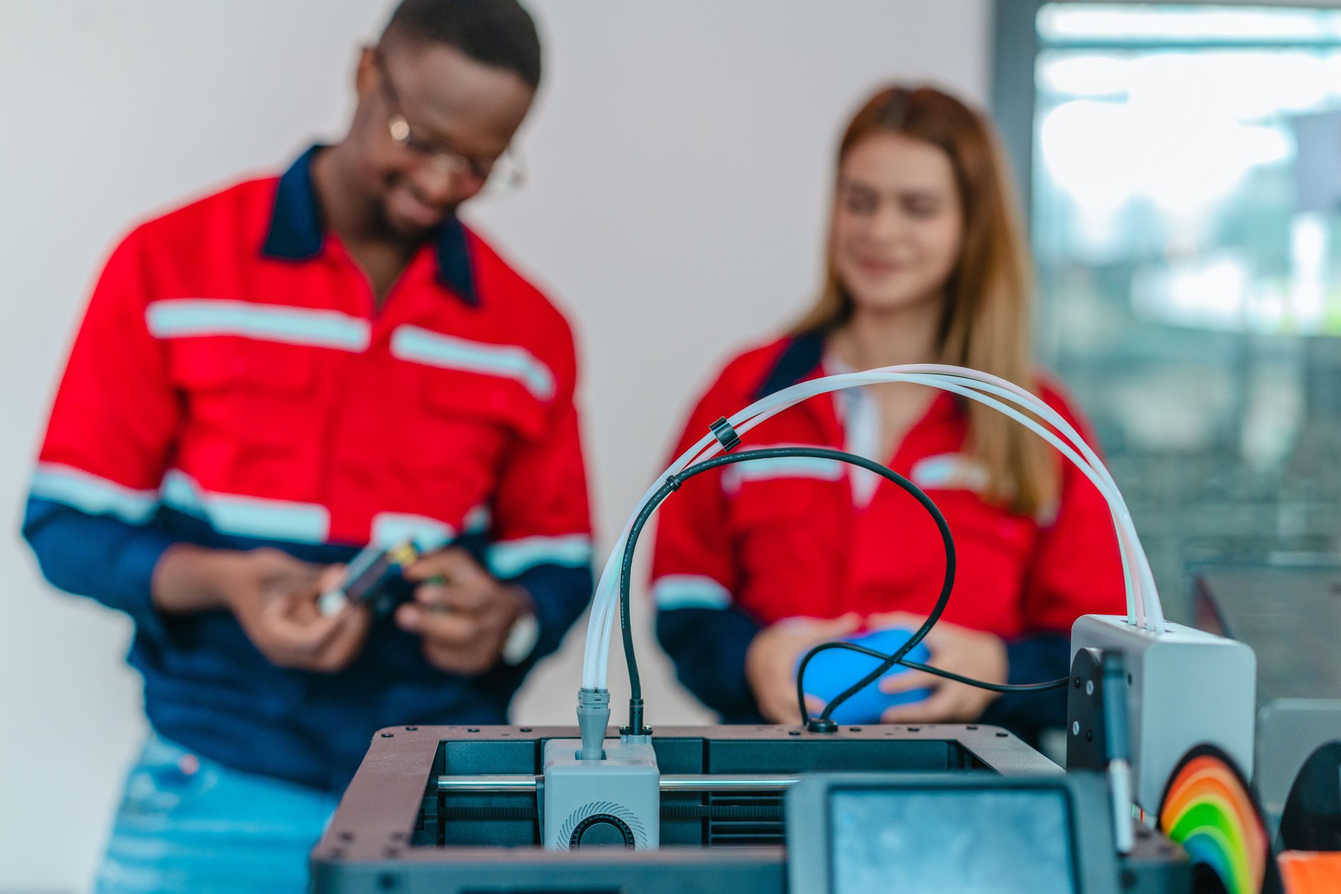 Product Design Engineers and Industrial Designer Working on 3D Printing Project